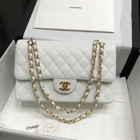 chanel bag white|chanel bags white color.